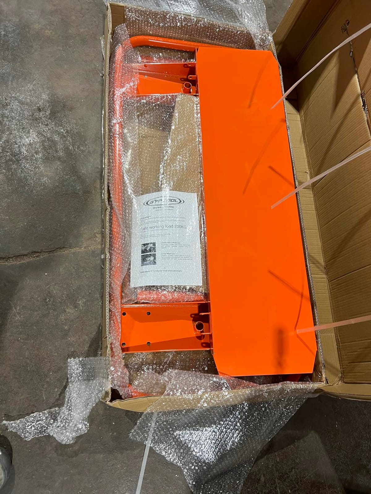 GypTool Heavy Duty Drywall Sheet Cart & Panel Dolly with 4 Swivel Wheels - Orange customer photo 1
