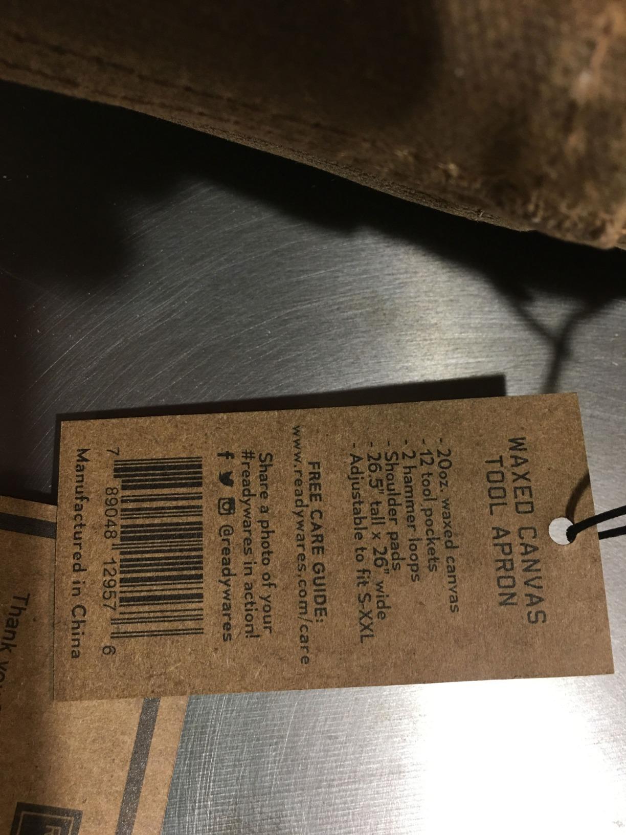 Readywares Tool Apron | Waxed Canvas Multi-Pocket Woodworking Apron customer photo 1