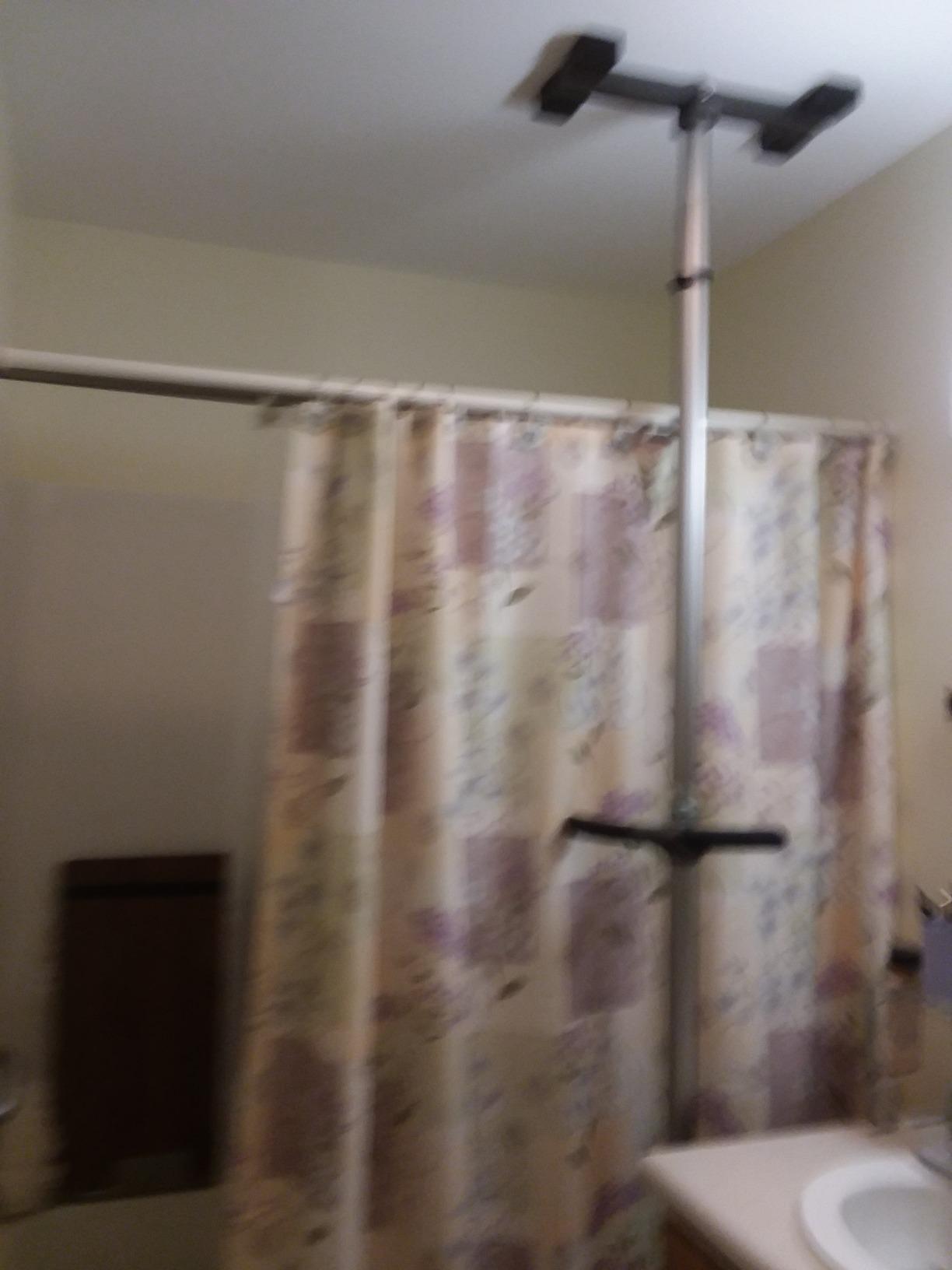 Signature Life Sure Stand Pole, Elderly Tension Mounted Floor to Ceiling Transfer-Pole, Bathroom Safety Grab Bar and Stability Rail with Adjustable Curved Hand Grips and Padded Handle, Deep Bronze customer photo 1