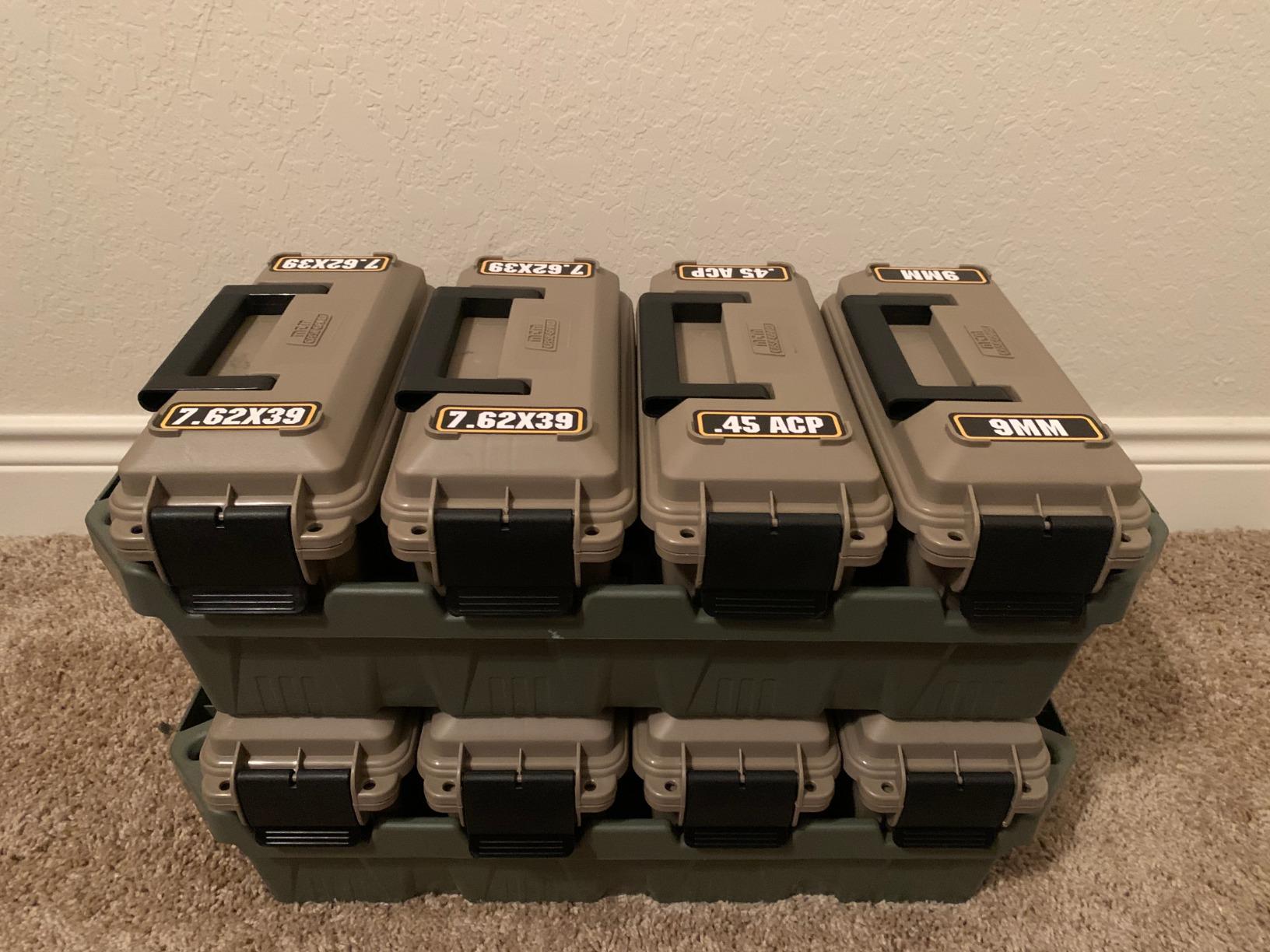 MTM AC4C 4-Can Ammo Crate, 30 Caliber, Convenient size, Stackable, Easy Carry and Transport of 30 Caliber Ammo, Rugged Tactical Carrying Crate, USA Made, Dark Earth/Army Green customer photo 1