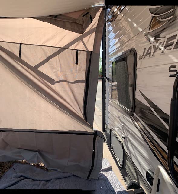 Solera Family Room RV Awning Screen Room, 15', for 10'-21' Manual or Power RV Awnings, Polyester Fabric Construction, Weatherproof, Storage Bag, Compatible with Solera, Dometic, Carefree - 362230 customer photo 2