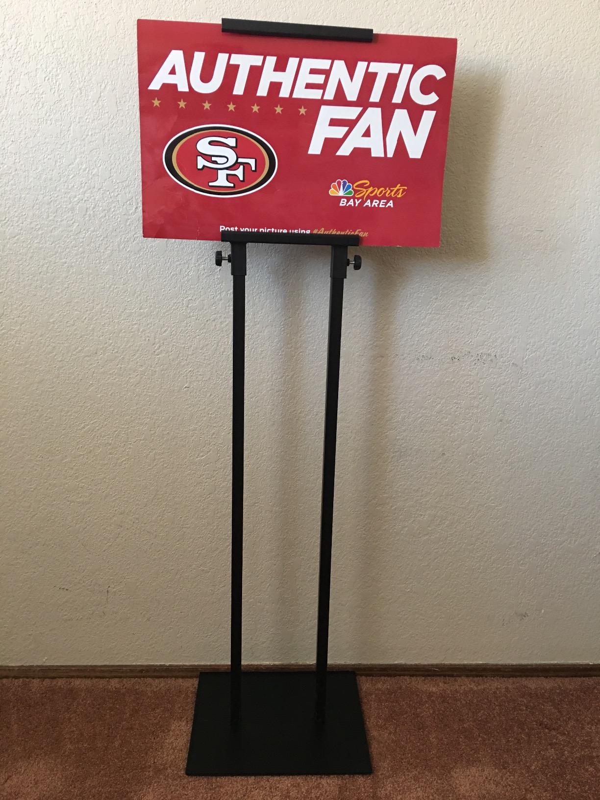 HUAZI Poster Stand for Display Double-Sided Heavy Duty Sign Stand Holder Floor Freestanding Poster Board Stand with Base Adjustable Height Up to 75inches for Board & Foam,Black customer photo 1