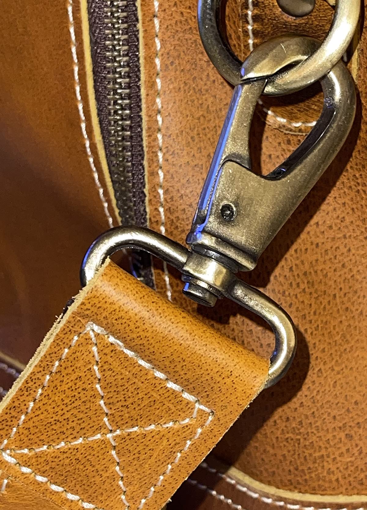 KomalC Leather Duffle Bags for Men and Women Travel Overnight Weekend sports bag holdall Gym Duffel for Men customer photo 2