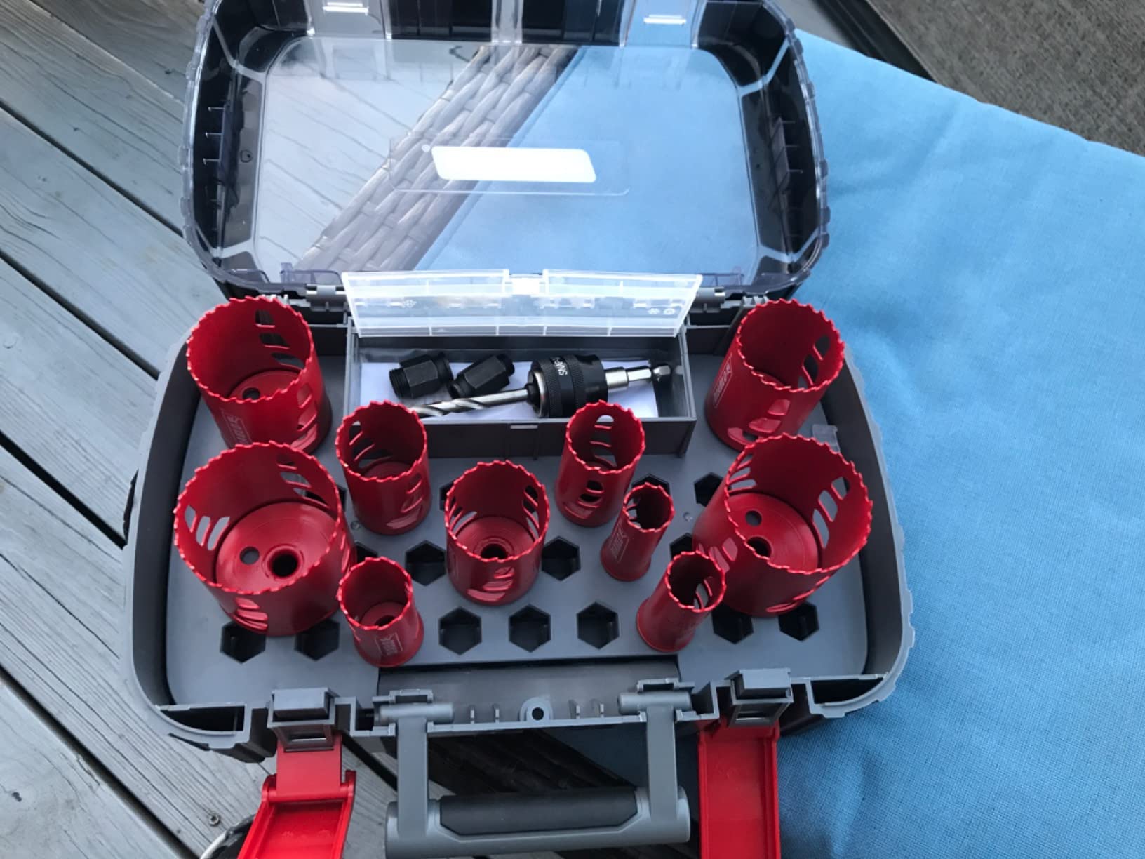 Diablo General Purpose Bi-Metal Hole Saw Set - Fits Snap-Lock Plus System - Includes 10 Saw Cups, 1 Snap-Lock Plus Mandrel, 1 Pilot Bit, and 2 Adapter Nuts - DHS14SGP customer photo 2