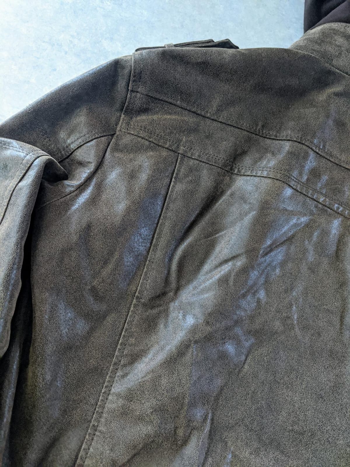 FLAVOR Men Brown Leather Motorcycle Jacket with Removable Hood customer photo 1