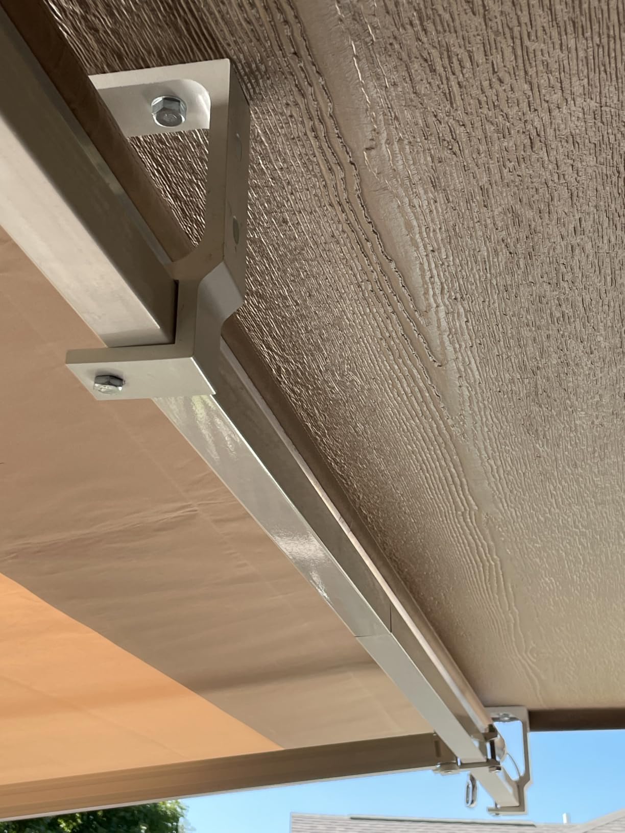 Outsunny 10' x 8' Patio Retractable Awning with Crank Handle Beige | Manual Patio Awnings, Sunshade Shelter, UV & Water-Resistant Fabric, Aluminum Frame, for Deck Balcony Yard customer photo 2