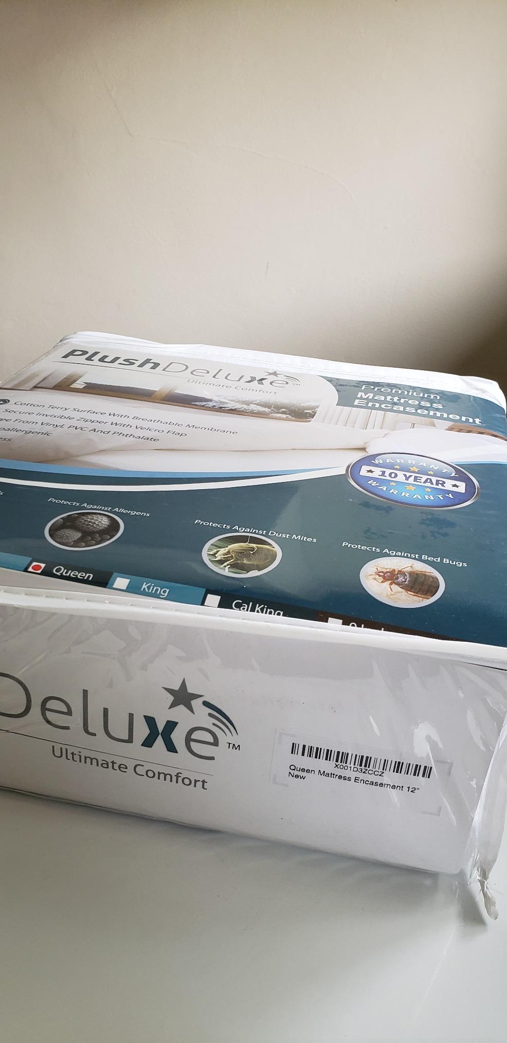 PlushDeluxe Mattress Encasement 100% Waterproof, Queen, Soft Cotton Terry customer photo 2
