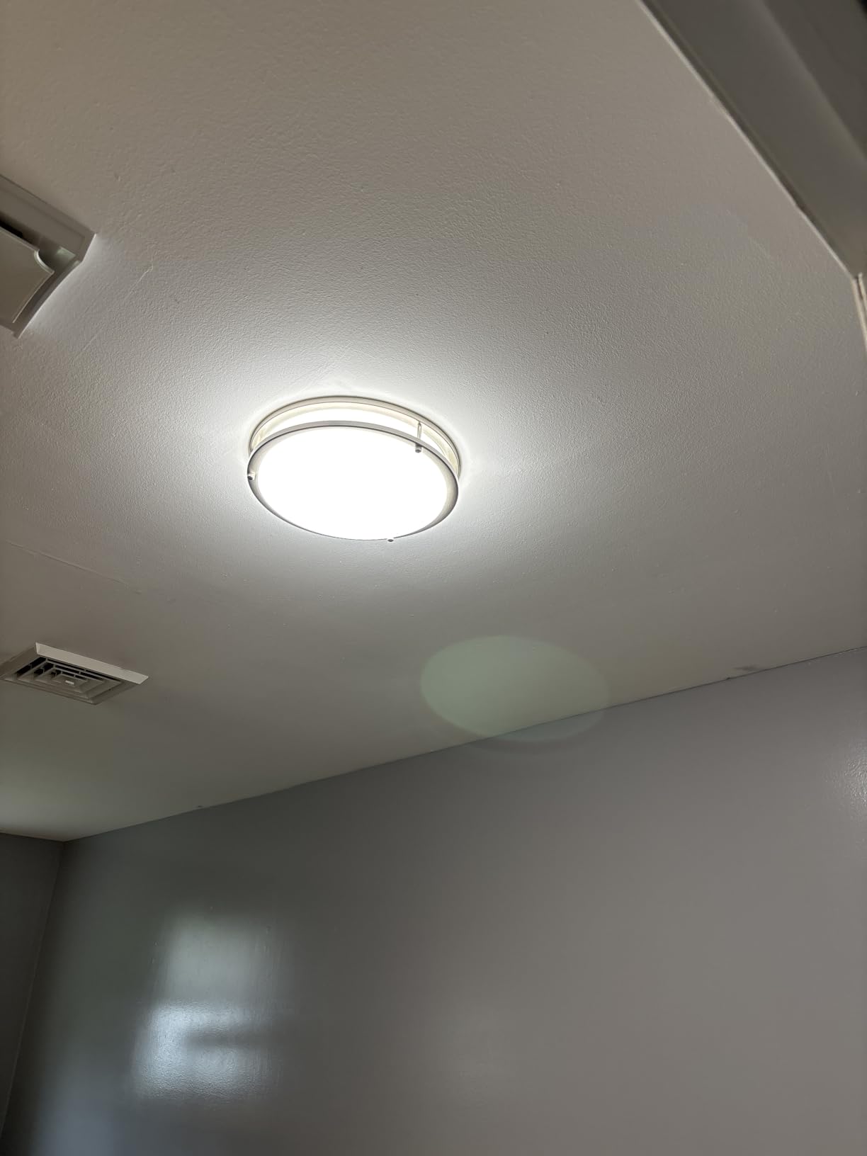 hykolity 13 inch Flush Mount LED Ceiling Light Fixture, 5CCT | 2700K/3000K/3500K/4000K/5000K Adjustable Ceiling Lights, Brushed Nickel Saturn Dimmable Lighting for Kitchen, ETL Listed customer photo 2