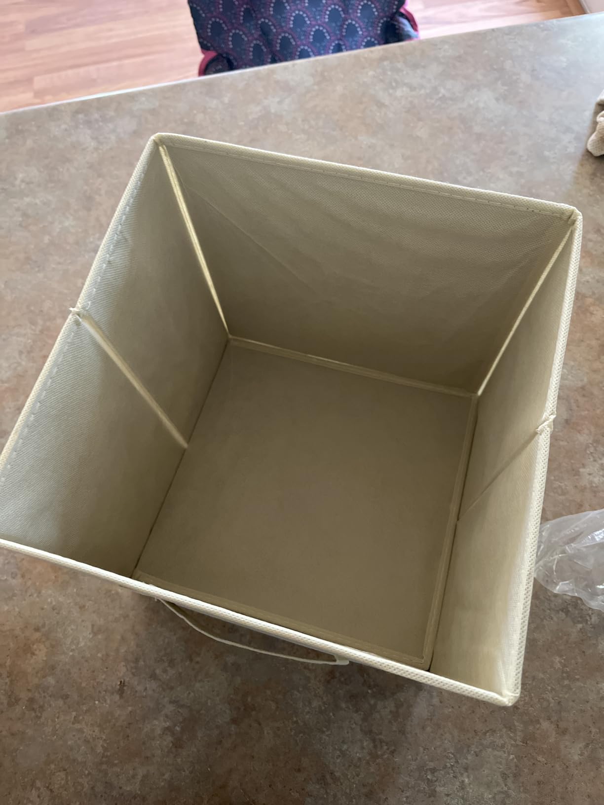 Amazon Basics Collapsible Fabric Storage Cubes Organizer with Handles, Sturdy, Foldable, Space-Saving, 10.5