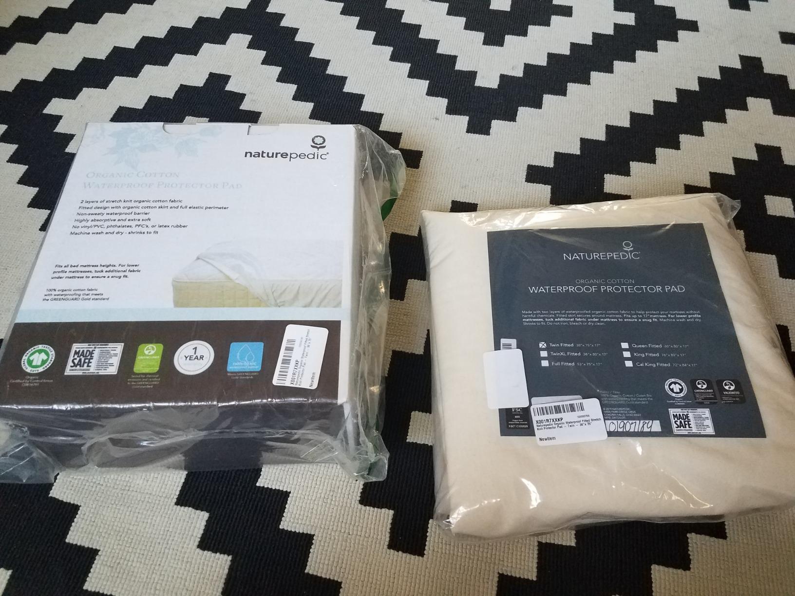 Naturepedic Organic Waterproof Mattress Protector Pad - Washable & Reusable Fitted Stretch Knit Mattress Cover - Highly Absorbent Bed Incontinence Pads - Breathable Fitted Cover for King customer photo 1