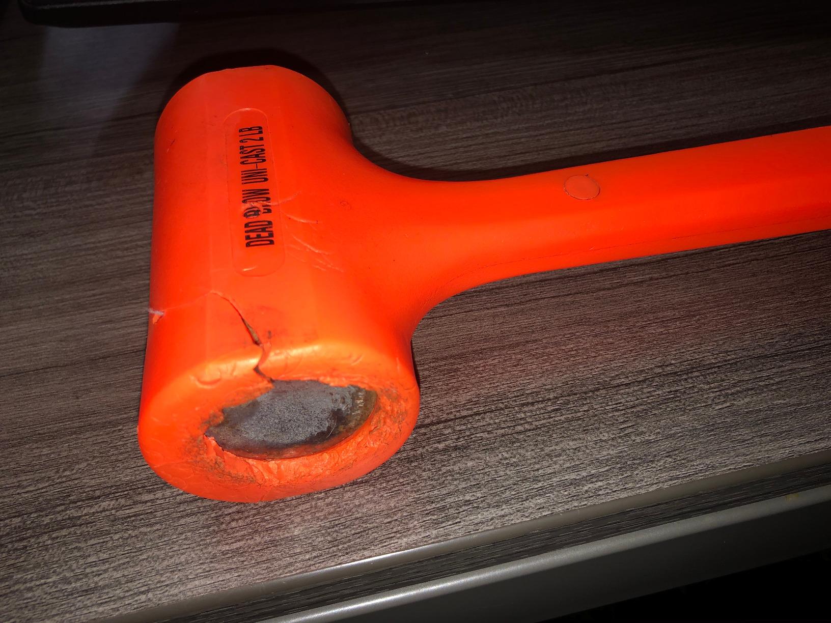 ABN Dead Blow Hammer, 3 lb Pound – Unicast Mallet with Non-Marring Rubber Coating customer photo 2