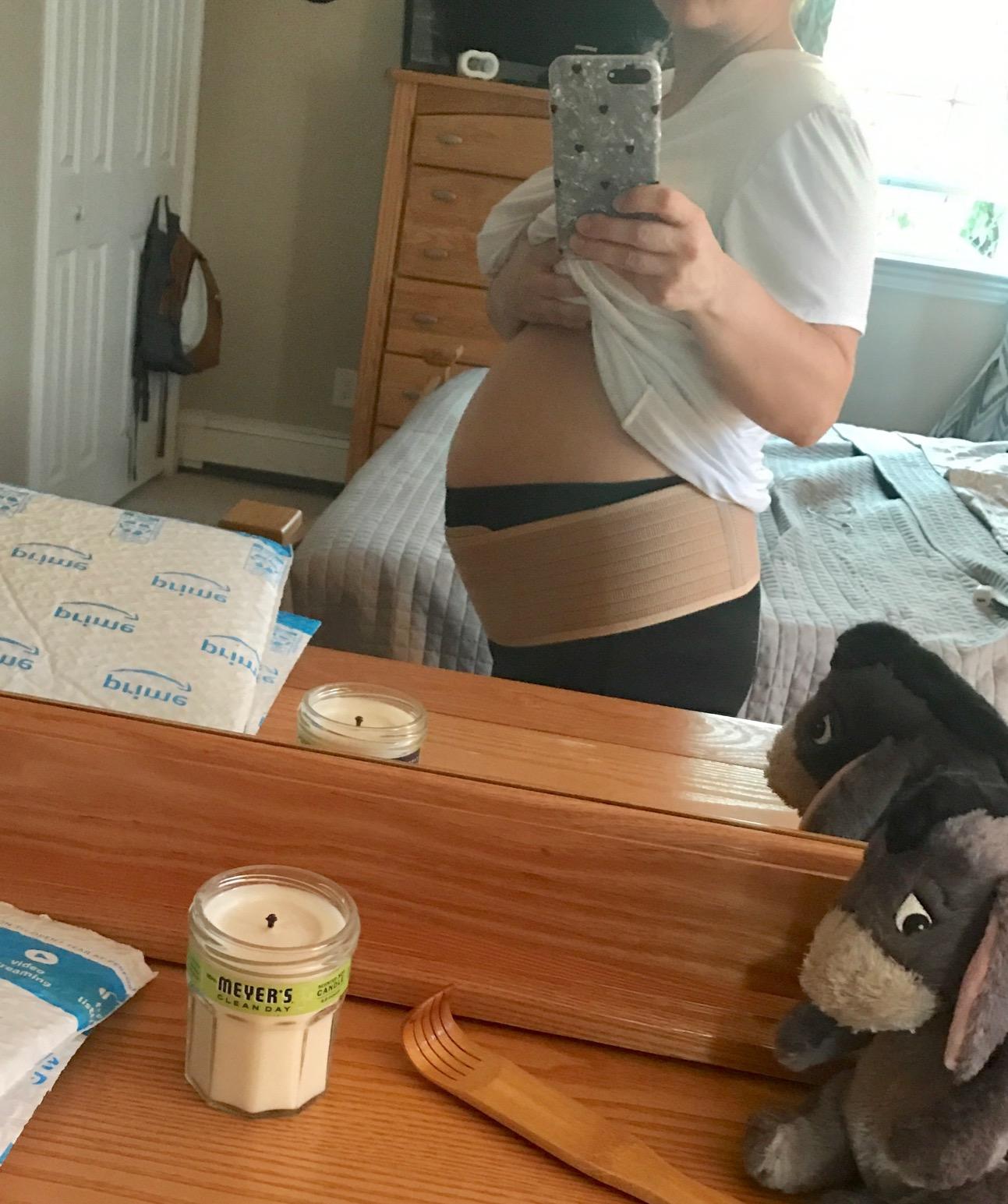 Jill & Joey Maternity Belt - Belly Band for Pregnant Women - Back Brace & Belly Support - Pregnancy Must-Have - Back Pain Relief (Beige, Medium) customer photo 1