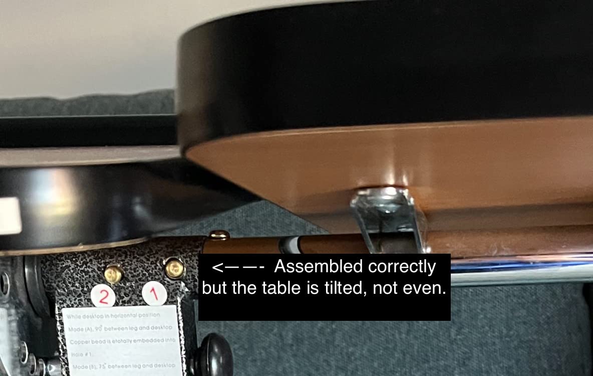 Platinum Health Acrobat Professional Overbed/Laptop Table, Tilting, Height Adjustable with Casters. Split Top for Maximum Vesatility. Folds for Easy Storage. (White Birch) customer photo 2