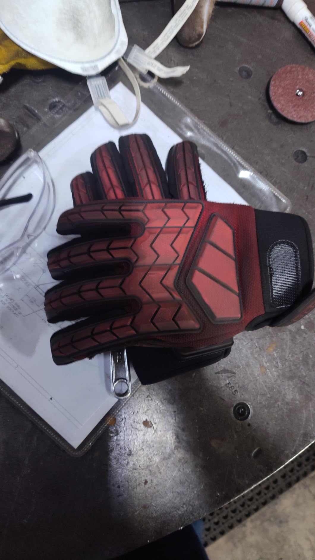 HANDLANDY Anti Vibration Gloves, SBR Padding, TPR Protector, Mechanic Work Gloves customer photo 1