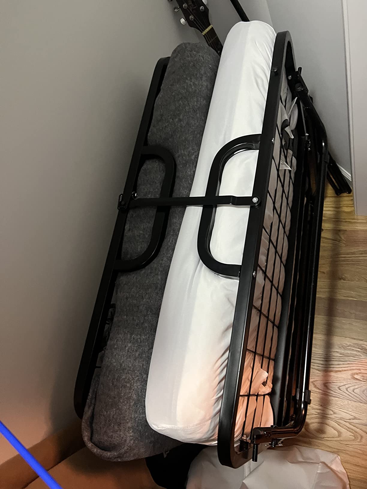 Milliard Deluxe Diplomat Folding Bed with Mattress for Adults, Twin Size, Portable Foldable Bed with Luxurious Memory Foam Mattress & Super Strong Frame, 75” x 38