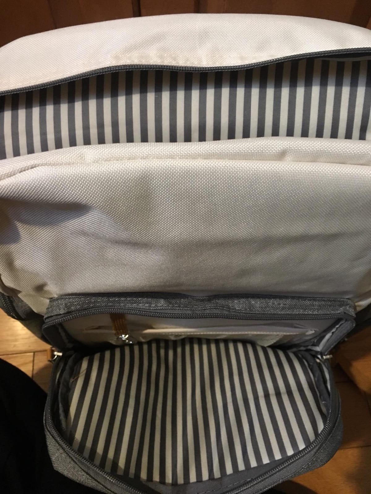Parker Baby Co. 8-Year Original Birch Diaper Backpack - Cream customer photo 2