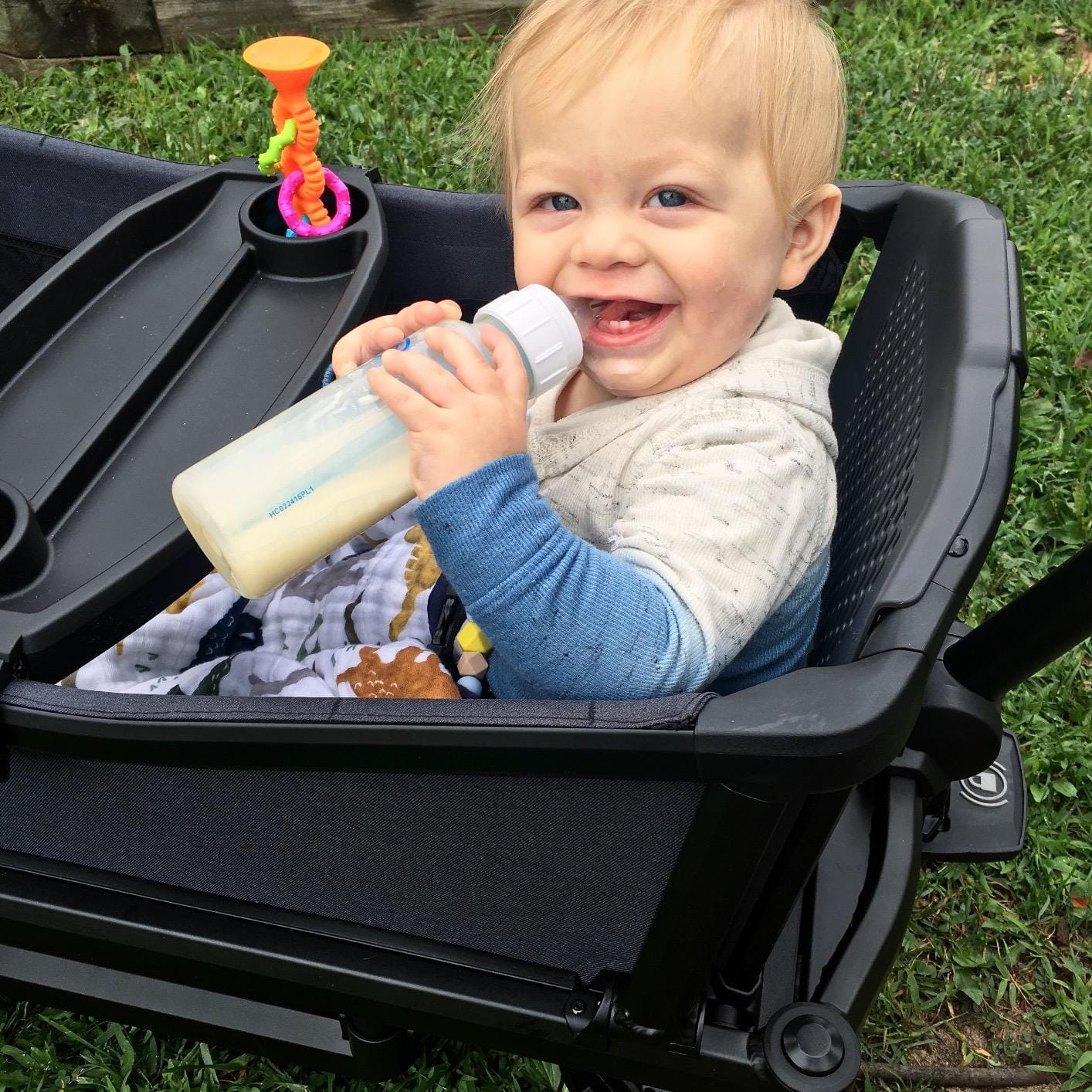 Veer All-Terrain Cruiser | Premium Off-Road Wagon Stroller for Babies, Toddlers, and Kids | Push/Pull/Push-Along Steering for Uneven Terrain | JPMA Certified | Lightweight and Collapsible | 2 Seats customer photo 2