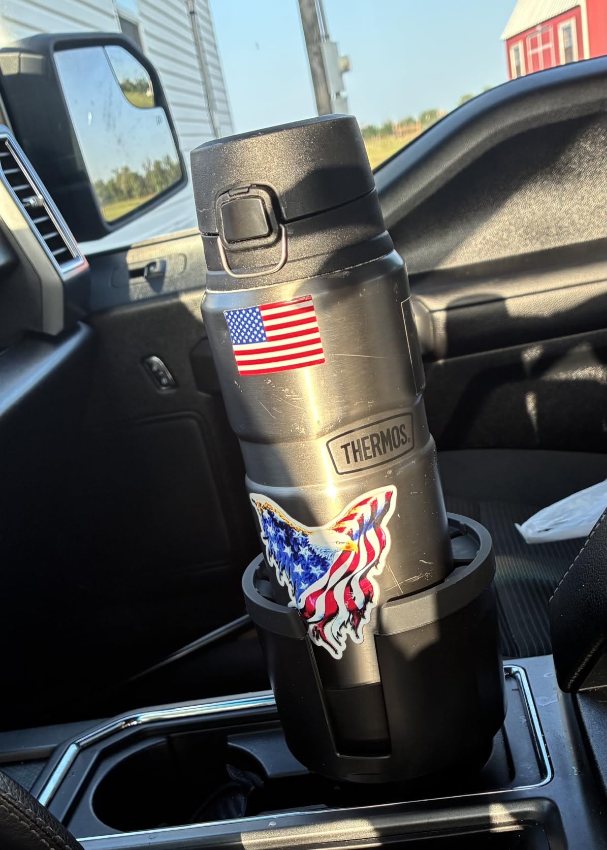 Swigzy Car Cup Holder Expander Adapter for Large Water Bottles - [Patented & Upgraded] - Holds: Hydro-Flask, Yeti, Nalgene, Owala, 32-40oz - Adjustable Expandable Insert Extender - Universal customer photo 2