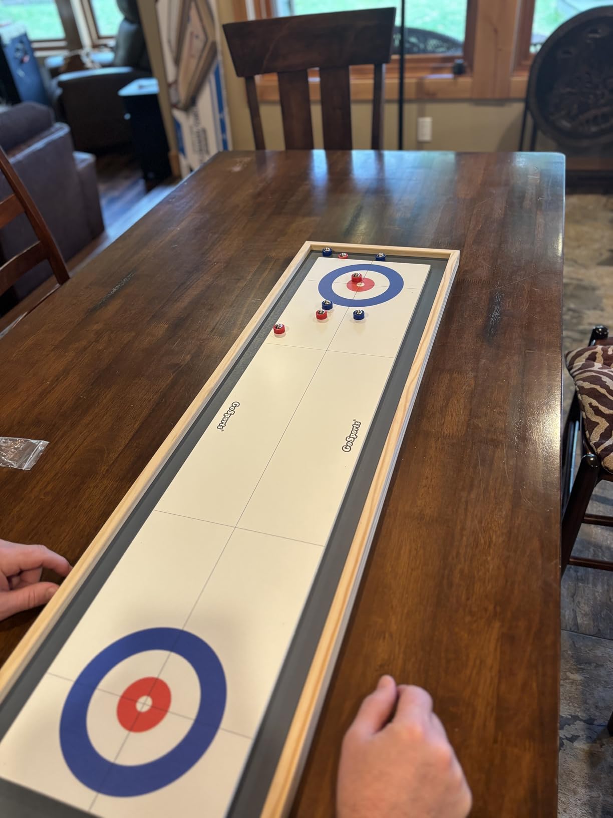 GoSports Shuffleboard and Curling 2 in 1 Tabletop Board Game customer photo 2