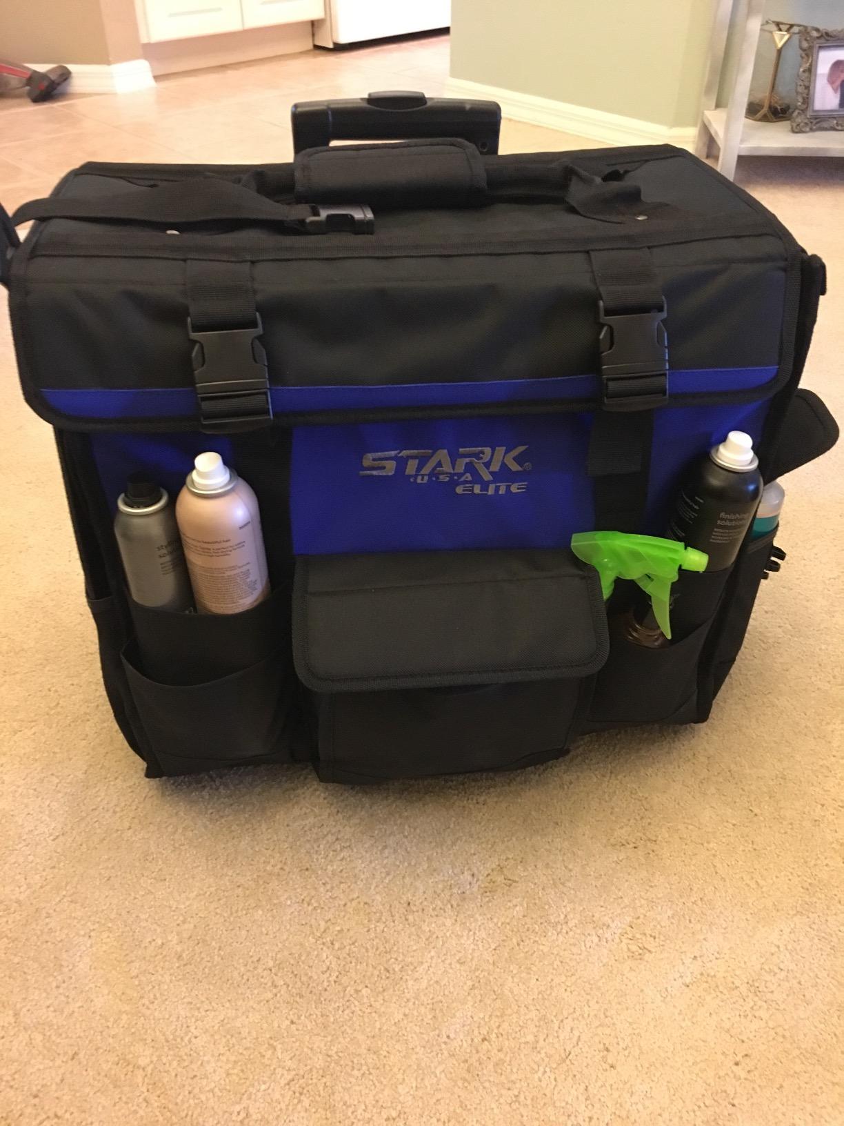 Stark USA 20-Inch Rolling Tool Bag with Wheels, Heavy Duty Tool Organizer Tote, Retractable Telescoping Handle, 22 Multi-Pocket Storage for Electricians, HVAC, Contractors, Mechanics & Construction customer photo 1