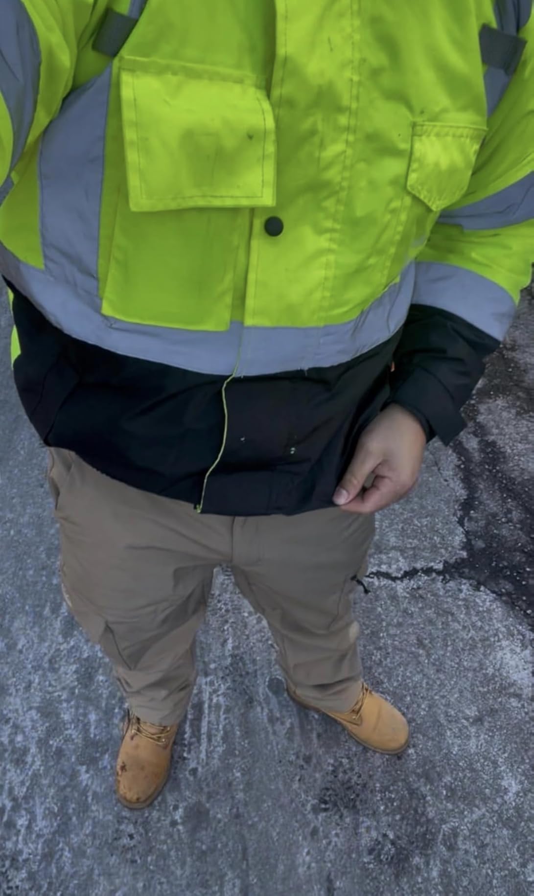 WJ9011/12 Men's ANSI Class 3 High Visibility Bomber Safety Jacket, Waterproof customer photo 2