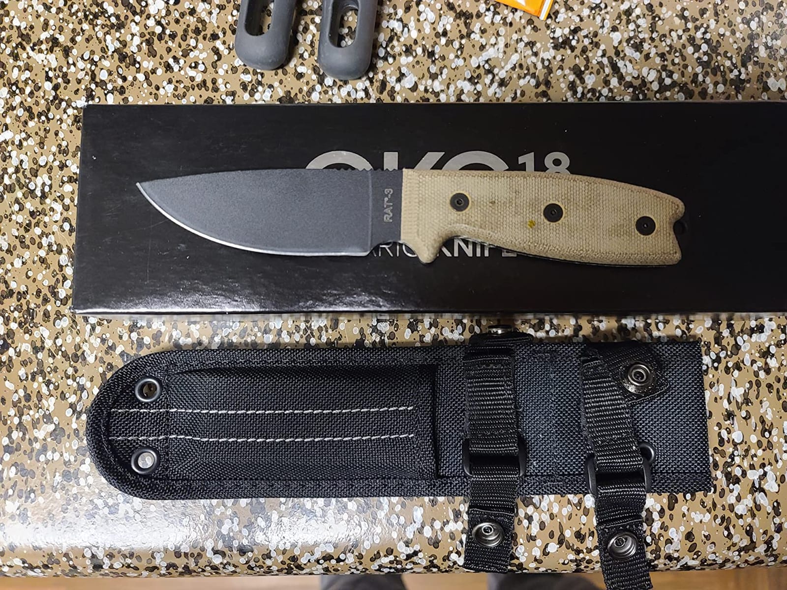 Ontario Knife Company 8665 Rat-3 Plain Edge with Black Nylon Sheath, Black/Tan, One Size customer photo 2