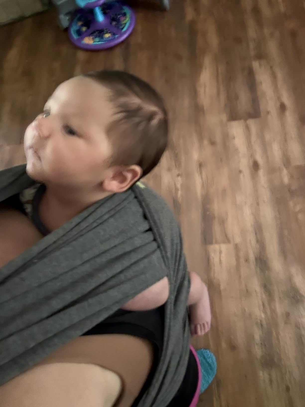 KeaBabies Baby Wrap Carrier, All in 1 Original Baby Carrier (Trendy Black) customer photo 1