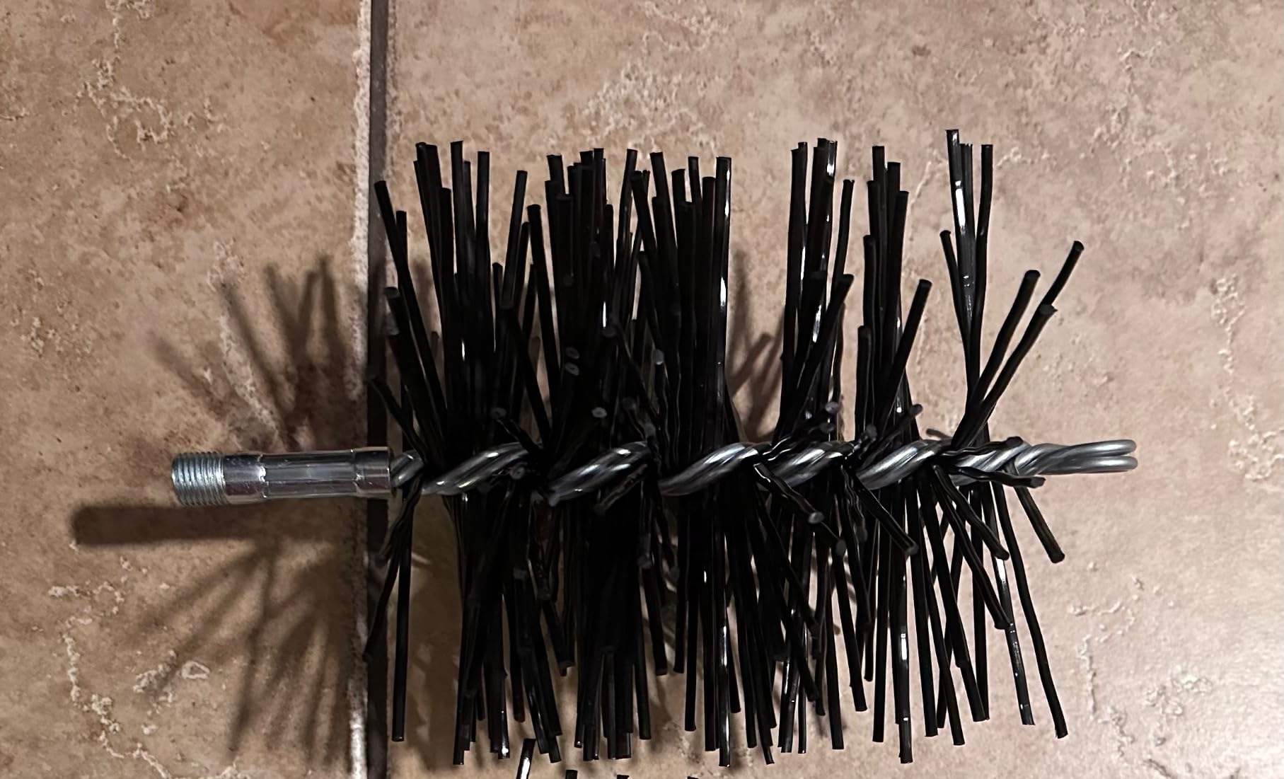 Midwest Hearth Poly Chimney Cleaning Brush (6-Inch Round), Made in USA, Stiff Polypropylene Bristles, 1/4 NPSM customer photo 2
