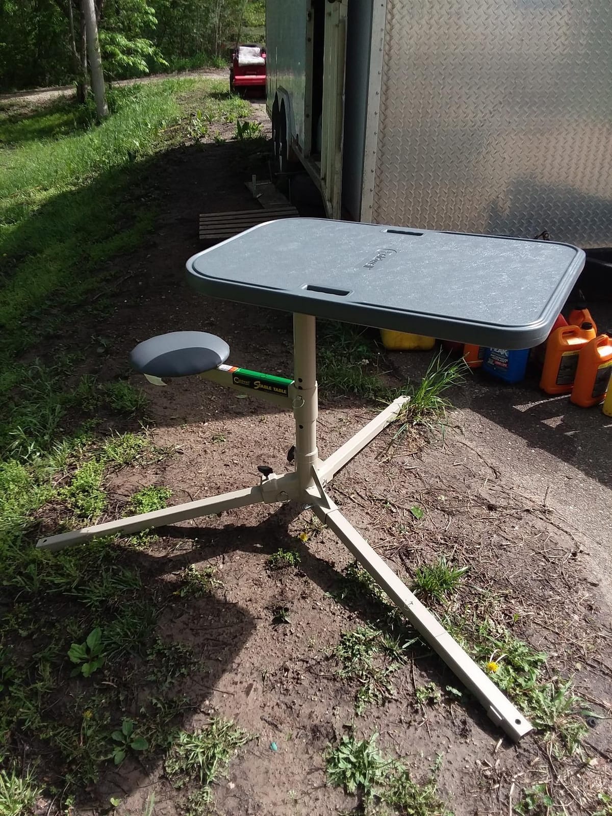 Caldwell Stable Table Shooting Bench, Collapsible Frame | Weatherproof Tabletop and Seat, Pivoting Seat, Ambidextrous, 275 LB Capacity customer photo 2