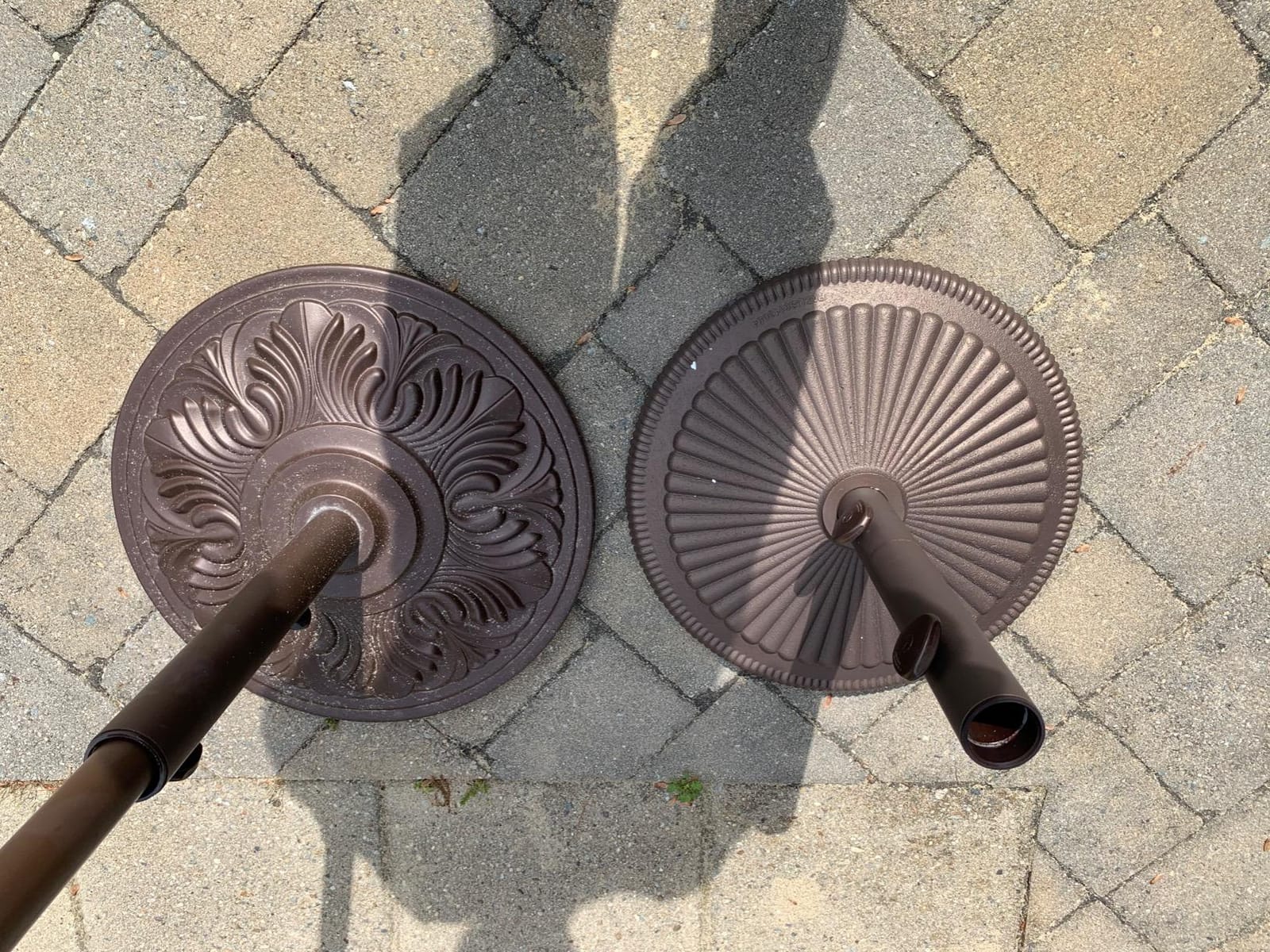 Treasure Garden 50 lb Classic Market Umbrella Base - Bronze Cast Iron - Fits 1.5 Inch Poles customer photo 2