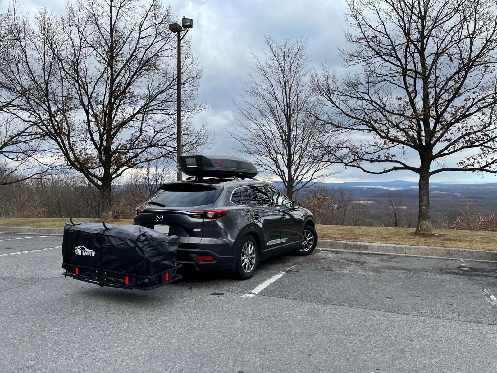 CZC AUTO Hitch Cargo Carrier Bag, 20 cu. ft Waterproof, Soft, Black | Rainproof/Weatherproof Cargo Traveling Bag for Car Truck SUV Vans' Hitch Trays and Hitch Baskets, Safe Steady Durable customer photo 1
