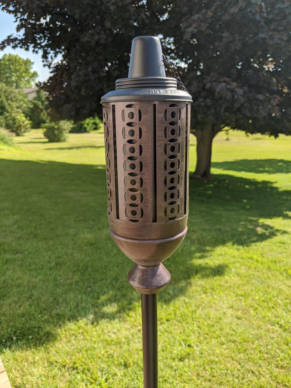 TIKI Cabos Metal Torch - 65-Inch Bronze Outdoor Torch for Patio, Garden, and Lawn, Includes Long-Lasting Wick and Snuffer, Weather-Resistant Decorative TIKI Torch for Backyard and Landscaping customer photo 2