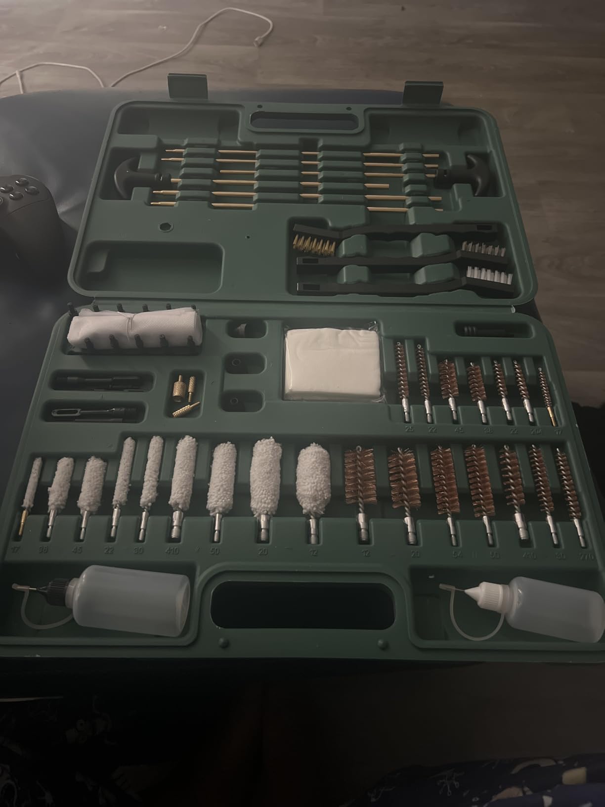 iunio Gun Cleaning Kit, Universal Gun Cleaning Kit for All Caliber Shotgun Pistol Rifle Cleaning Kit with Mat Portable Case customer photo 1