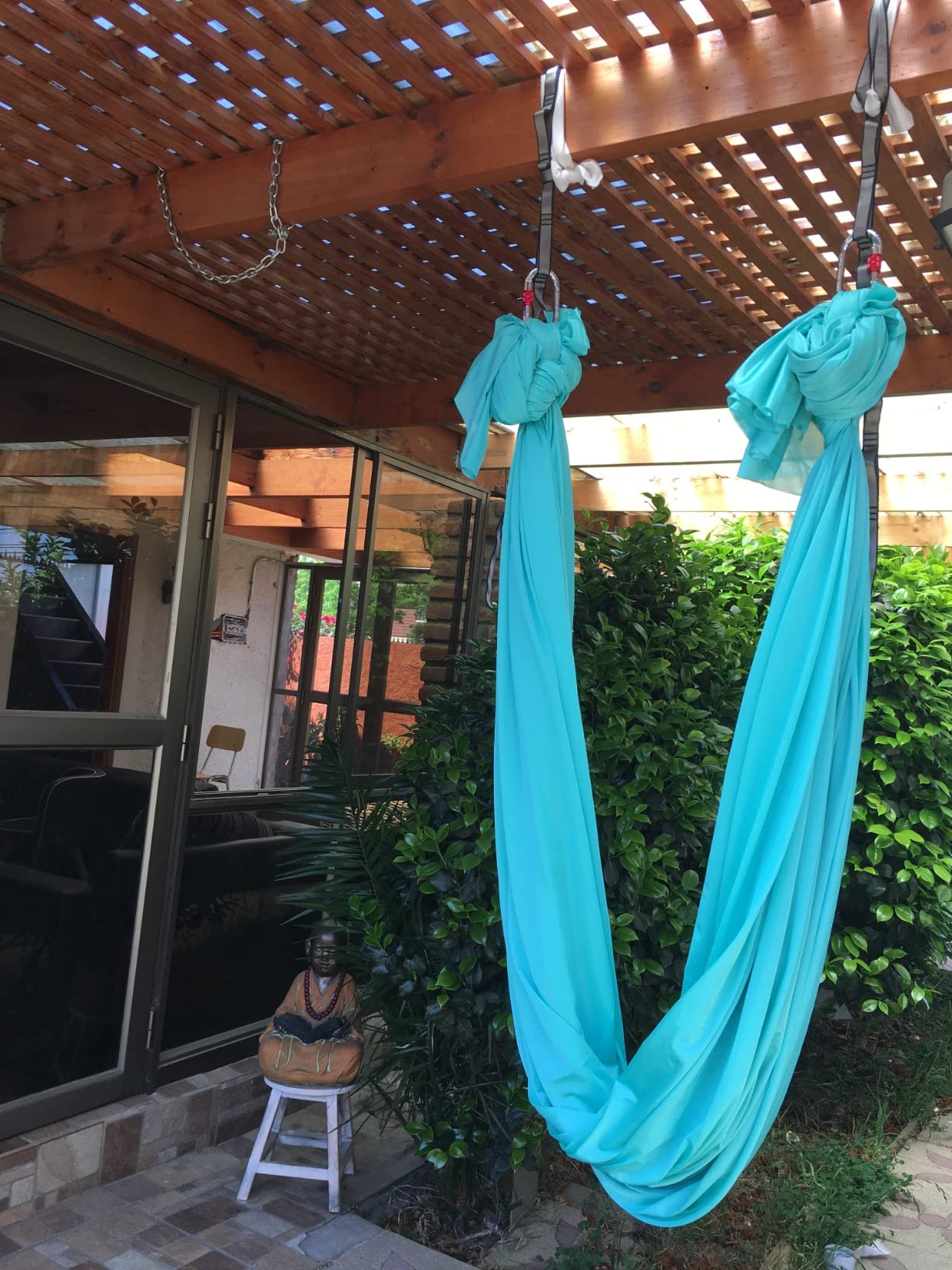 F.Life Aerial Silk Yoga Hammock & Swing for yoga Inversion, Strength training, starter hardware kit customer photo 2