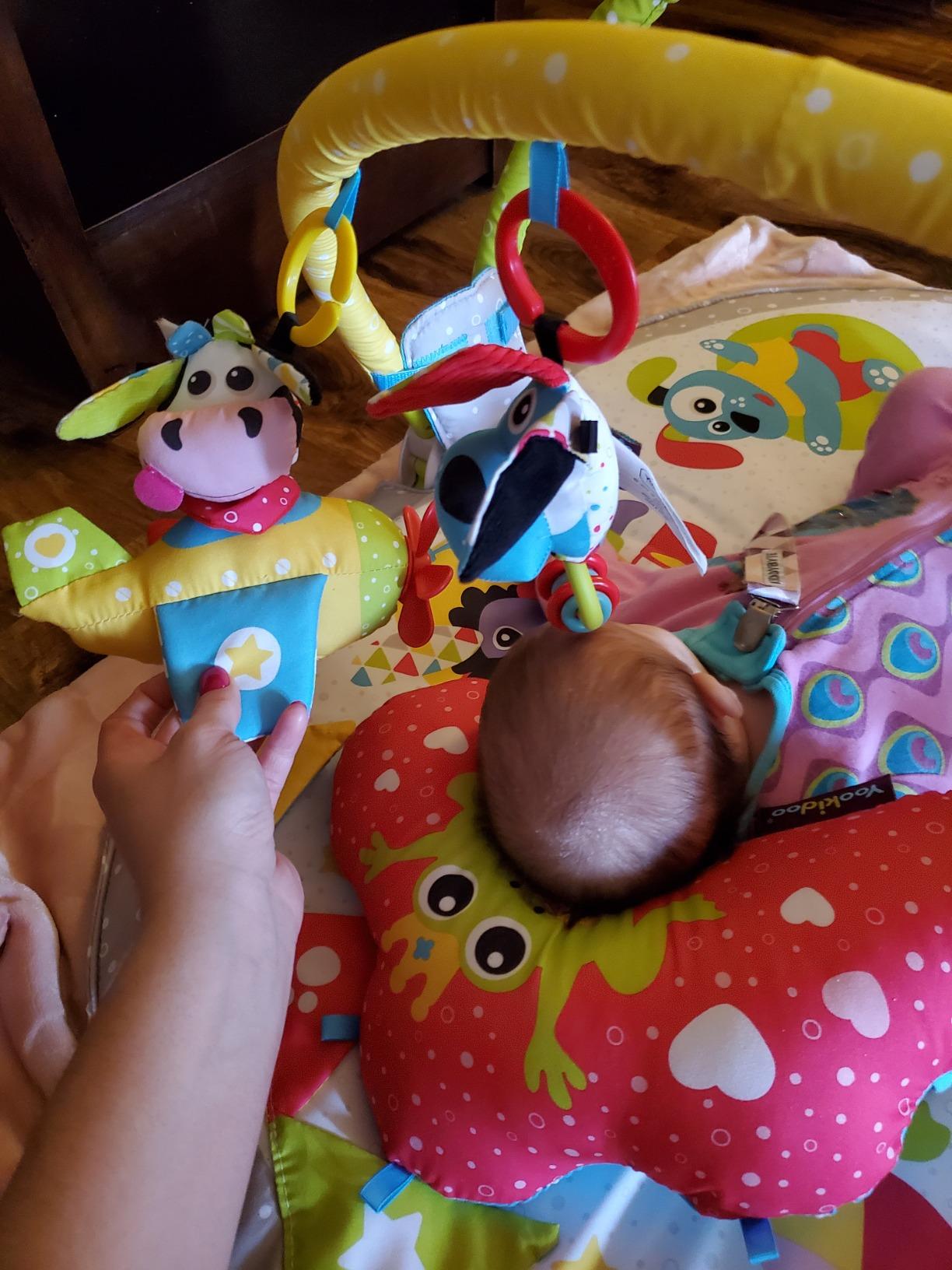 Yookidoo Baby Play Gym & Infant Mat - Lay to Sit-Up 3-in-1 Activity Center customer photo 2