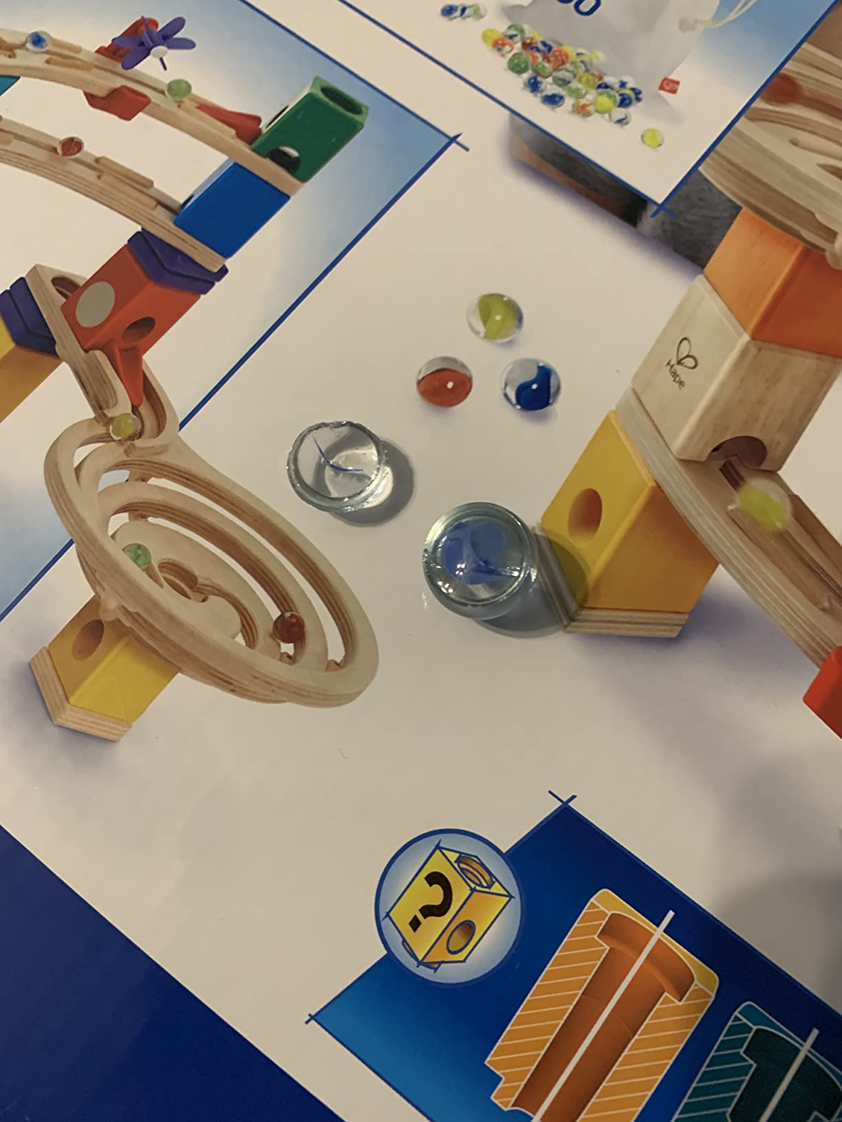 Hape Quadrilla Race to Finish Wooden Blocks with Marble Run Play customer photo 2