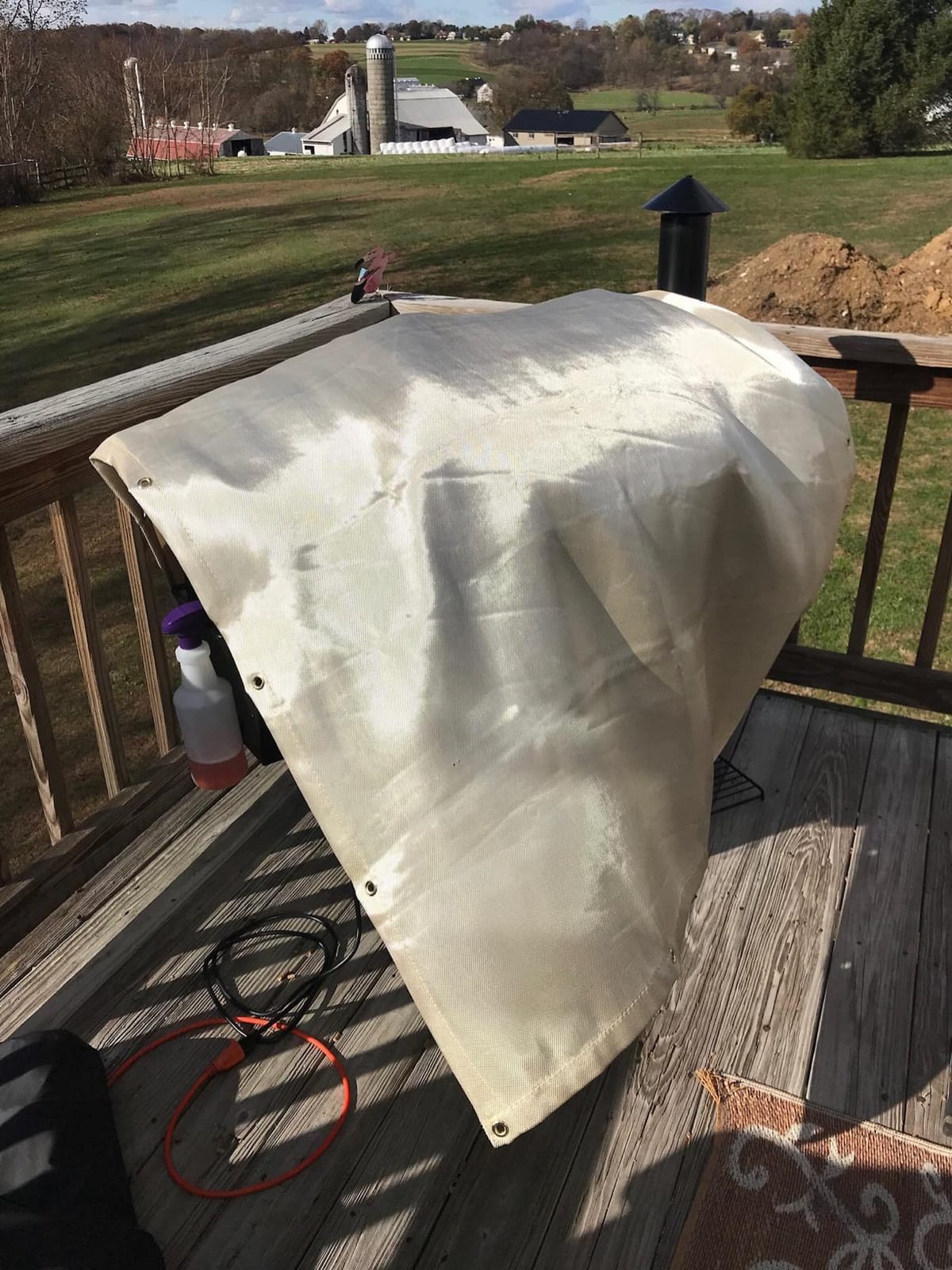 ABN Fire Blanket Fiberglass Welding Blanket Fireproof - 4x6 ft High Temp Insulating Welding Blanket for Smoker customer photo 2