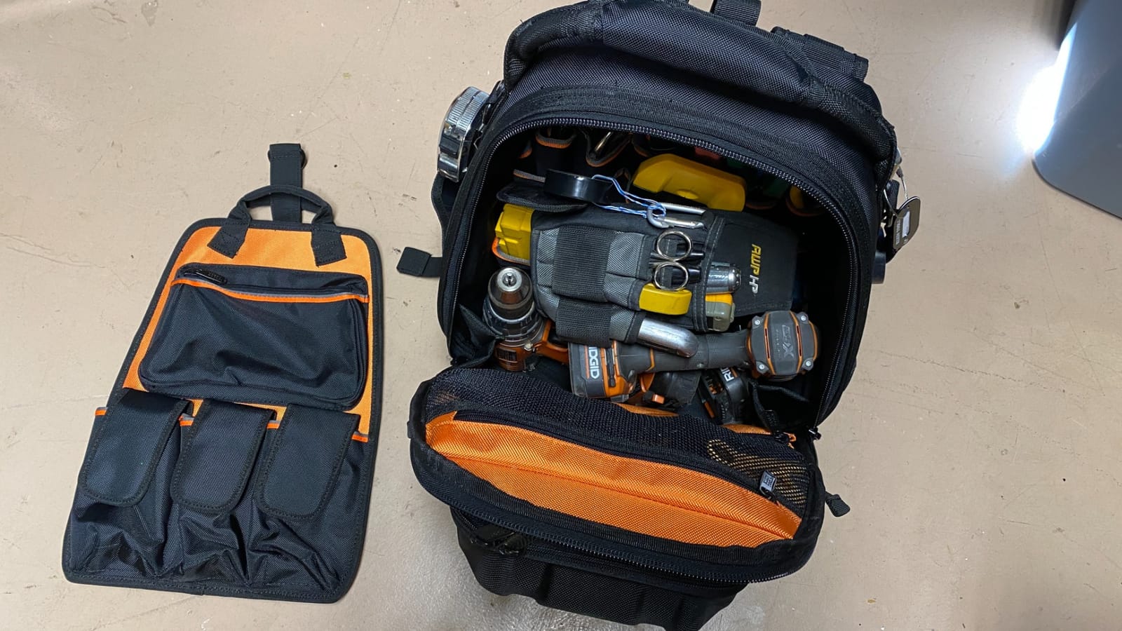 Klein Tools 55485 Tool Bag Backpack, Durable Electrician Backpack with 48 Pockets for Hand Tools, Waterproof Bottom, Removable Carrier customer photo 1