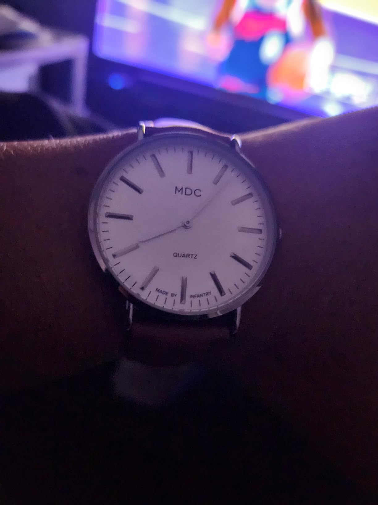 Infantry MDC Mens Minimalist Dress Watch, Ultra Thin, Leather Band customer photo 1