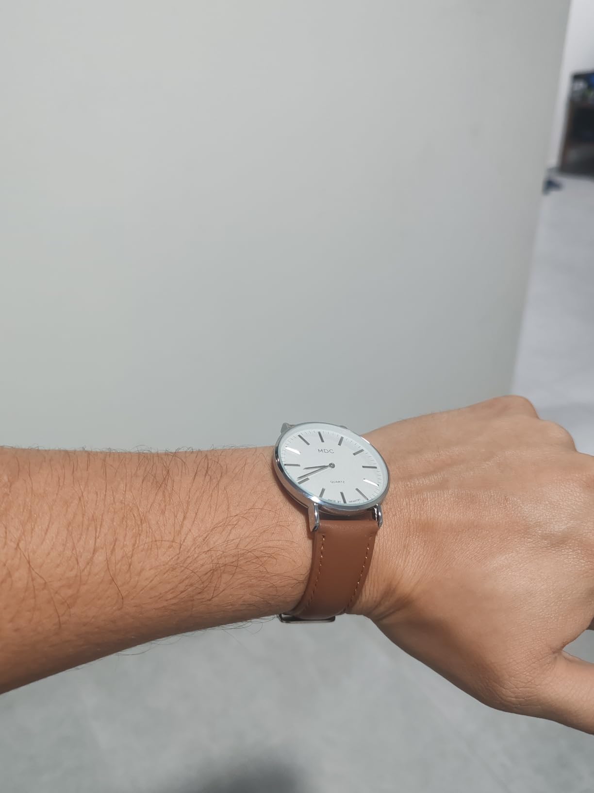 Infantry MDC Mens Minimalist Dress Watch, Ultra Thin, Leather Band customer photo 2