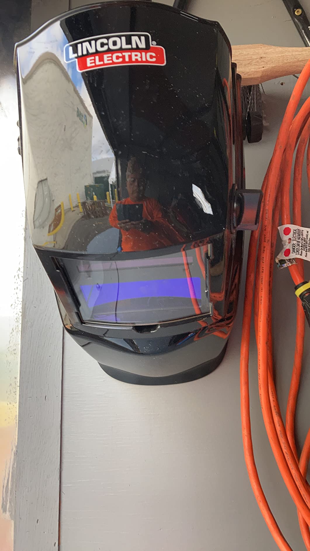 Lincoln Electric K3419-1 Glossy VAR 7-13 W/Grind ADF Helmet, Capacity, Volume, Polycarbonate, 11.12 x 10.25 x 11.87, Black ( customer photo 1