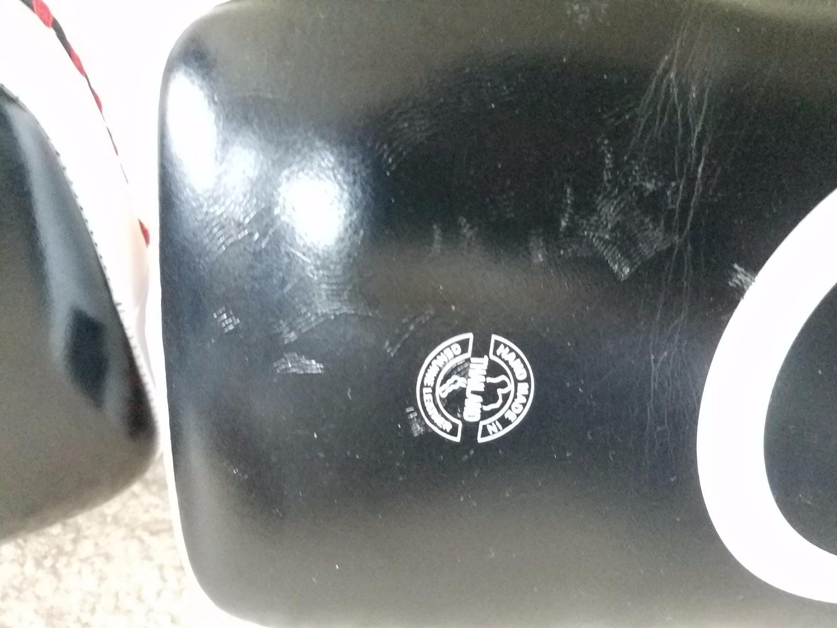 Fairtex Curved Muay Thai Pads, Kickboxing Punching Kicking Striking Shield | Handcrafted cowhide leather with thick foam. Dual forearm support straps customer photo 2