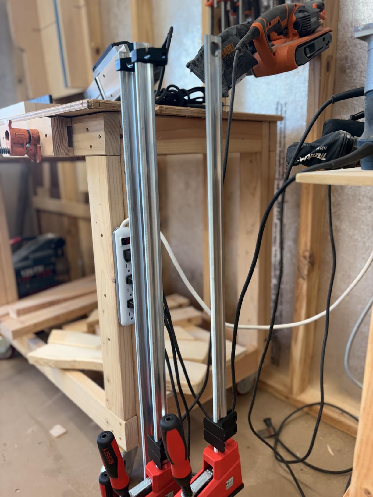 BESSEY KRE3531, 31 In., Parallel Clamp, K Body REVO Series - 1700 lbs Nominal Clamping Force , Spreader, and Woodworking Accessories - Clamps and Tools for Woodworking, Cabinetry, Case Work customer photo 1