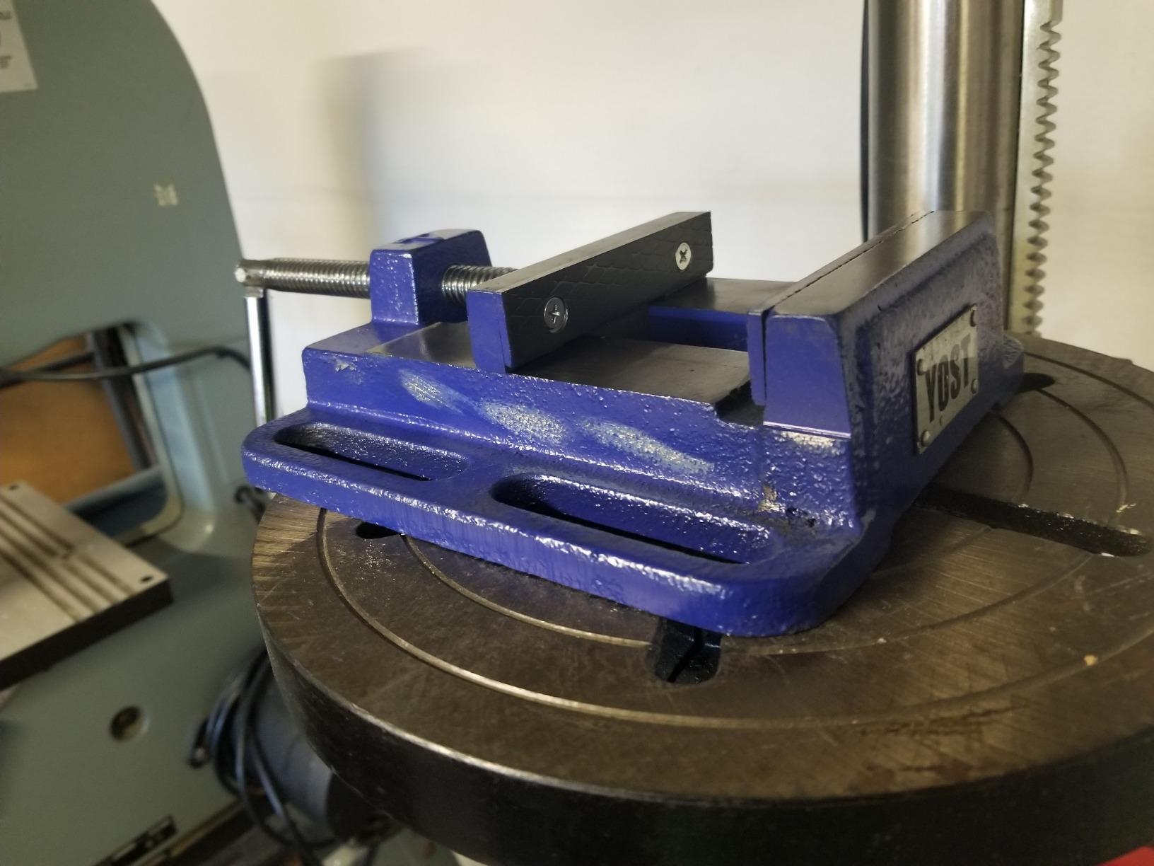 Yost Vises LDPV-6 Drill Press Vise | 6 Inch Jaw Width Portable Vise | Blue customer photo 2