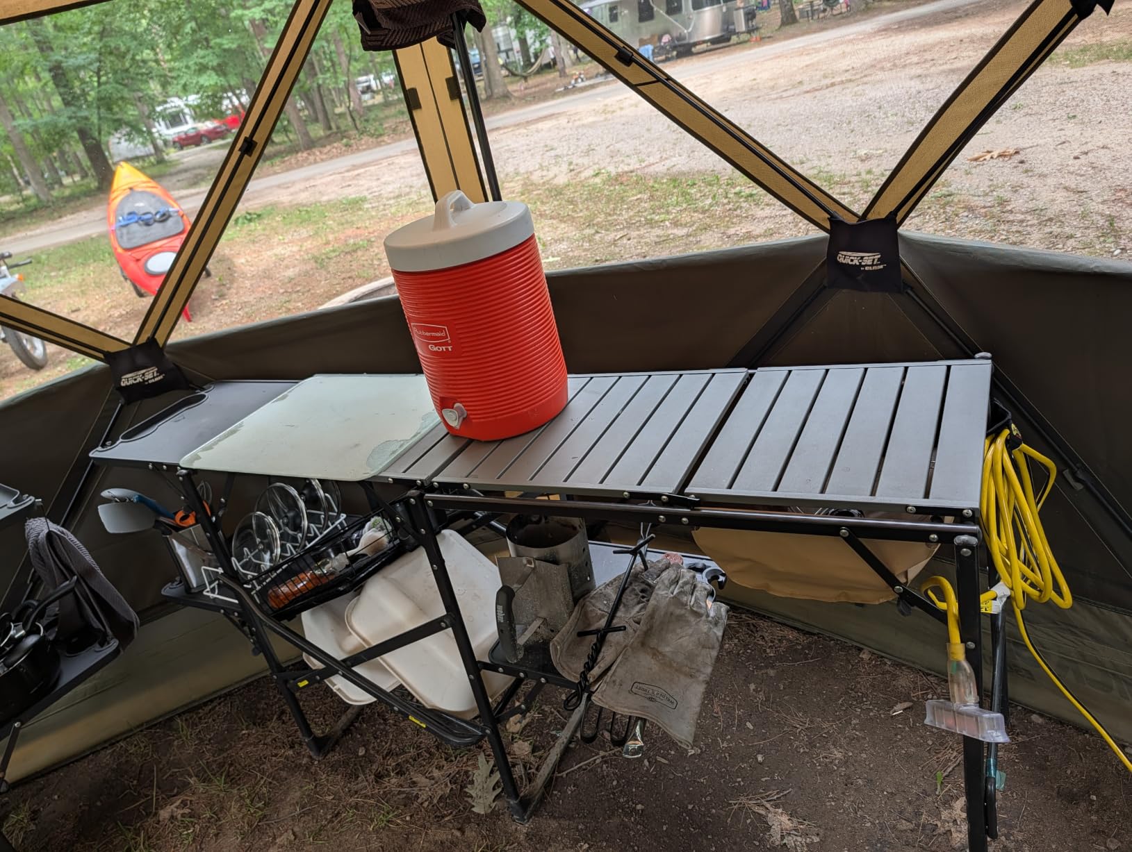 GCI OUTDOOR Master Cook Station | Portable Folding Kitchen Table with Soft Shell Sink, Heat Resistant Tabletop & Telescoping Lanter Pole, Perfect for Camping Trips customer photo 2