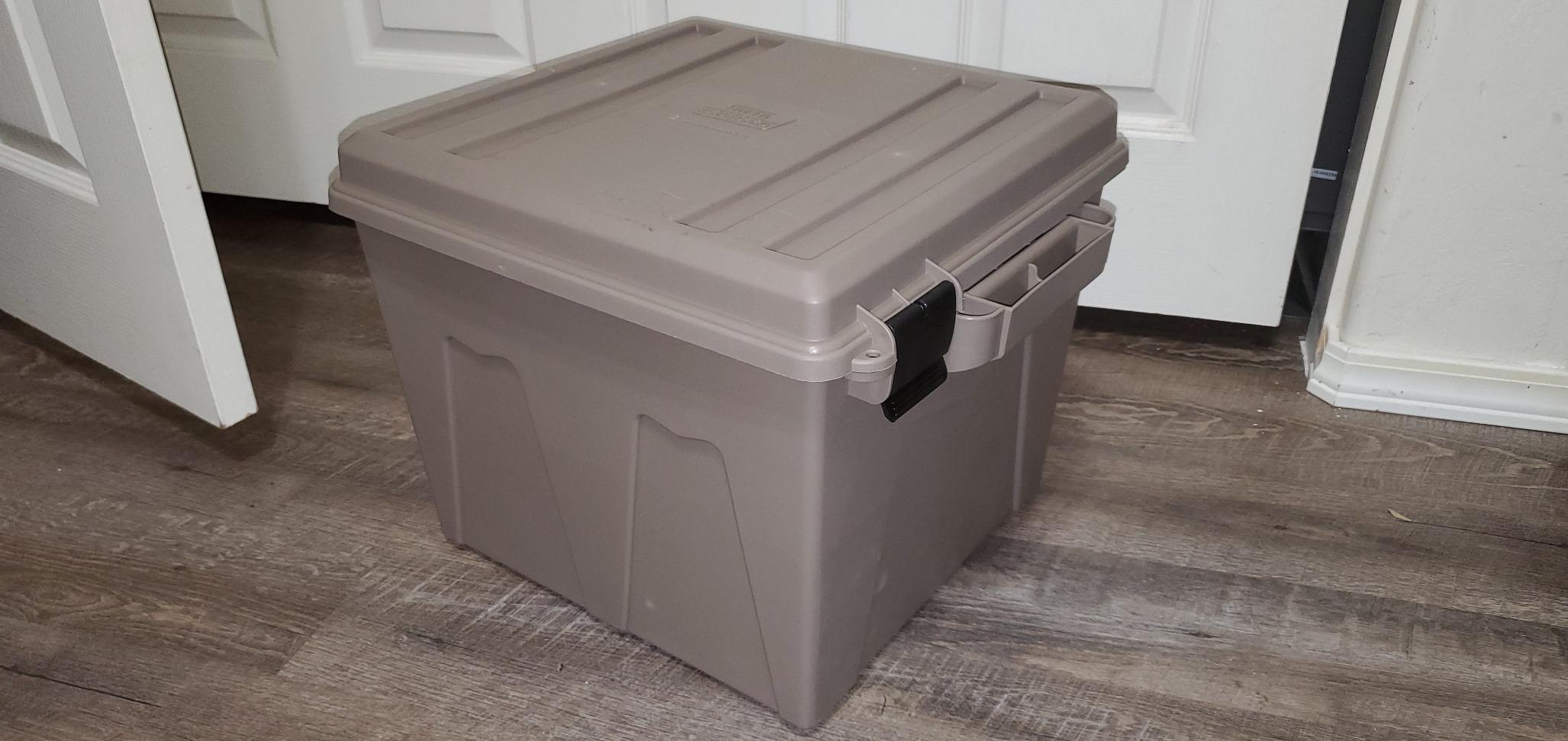 MTM ACR12-72 Ammo Crate Utility Box, Carries 100lbs, Dark Earth | Stackable, Four Tie Down Points, Double Padlock Tabbed for Security, Dry Storage of Gear, USA Made customer photo 2