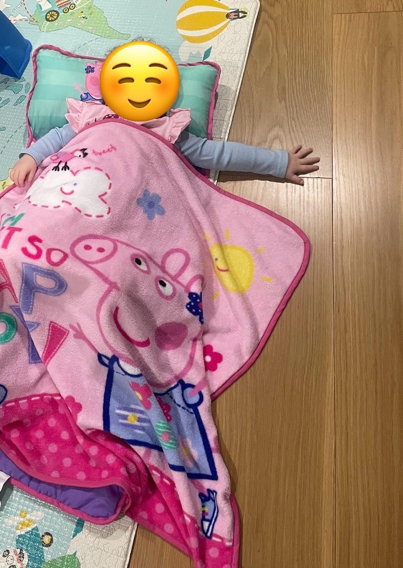 NoJo Peppa Pig I'm so Happy Toddler Nap Mat - Includes Attached Pillow and Fleece Blanket customer photo 1