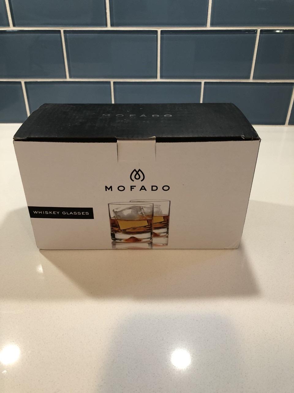 Mofado. Premium Crystal Whiskey Glasses/Old Fashioned Glasses -12oz (Set of 2)+2 Big Ice Ball Molds- Barware for Scotch, Bourbon, Manhattans, Cocktails - Gift for Men, Birthday, Father's Day customer photo 2