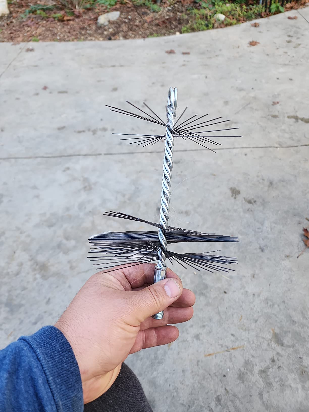 Midwest Hearth Wire Chimney Cleaning Brush (6-Inch Round), Made in USA, Tempered Steel Bristles, 1/4 NPSM customer photo 1
