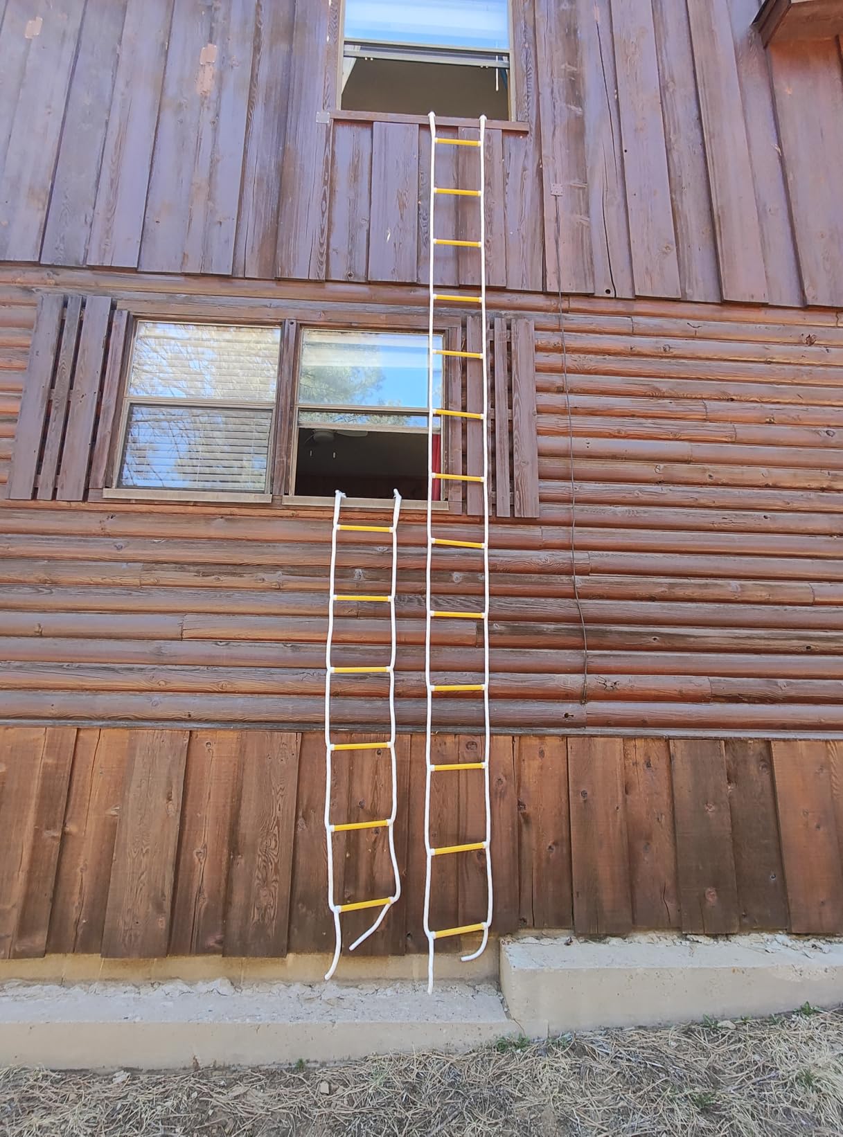Fire Escape Ladder 2 Story 16ft Flame Resistant Safety Rope Ladder - Fast to Deploy & Easy to Use & Store - Compact - Weight Capacity up to 2000pounds (16ft) Life Saving Emergency ladders - Certified customer photo 2